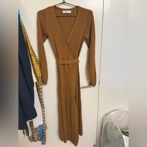 Mango Long Sleeve Midi Dress